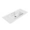 Rectangular White Ceramic Wall Mounted Sink